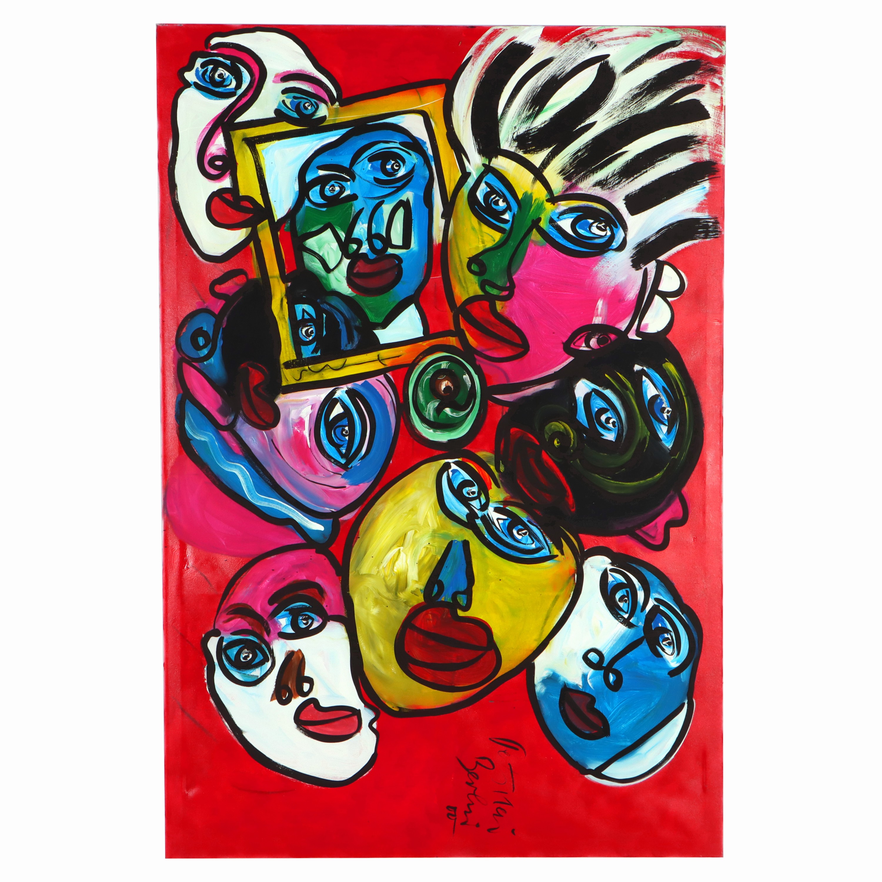 Image 27071636 - Peter Robert Keil, 2000, Berlin, ohne Titel, ca. 192x130 cm, signiert u. datiert, ...