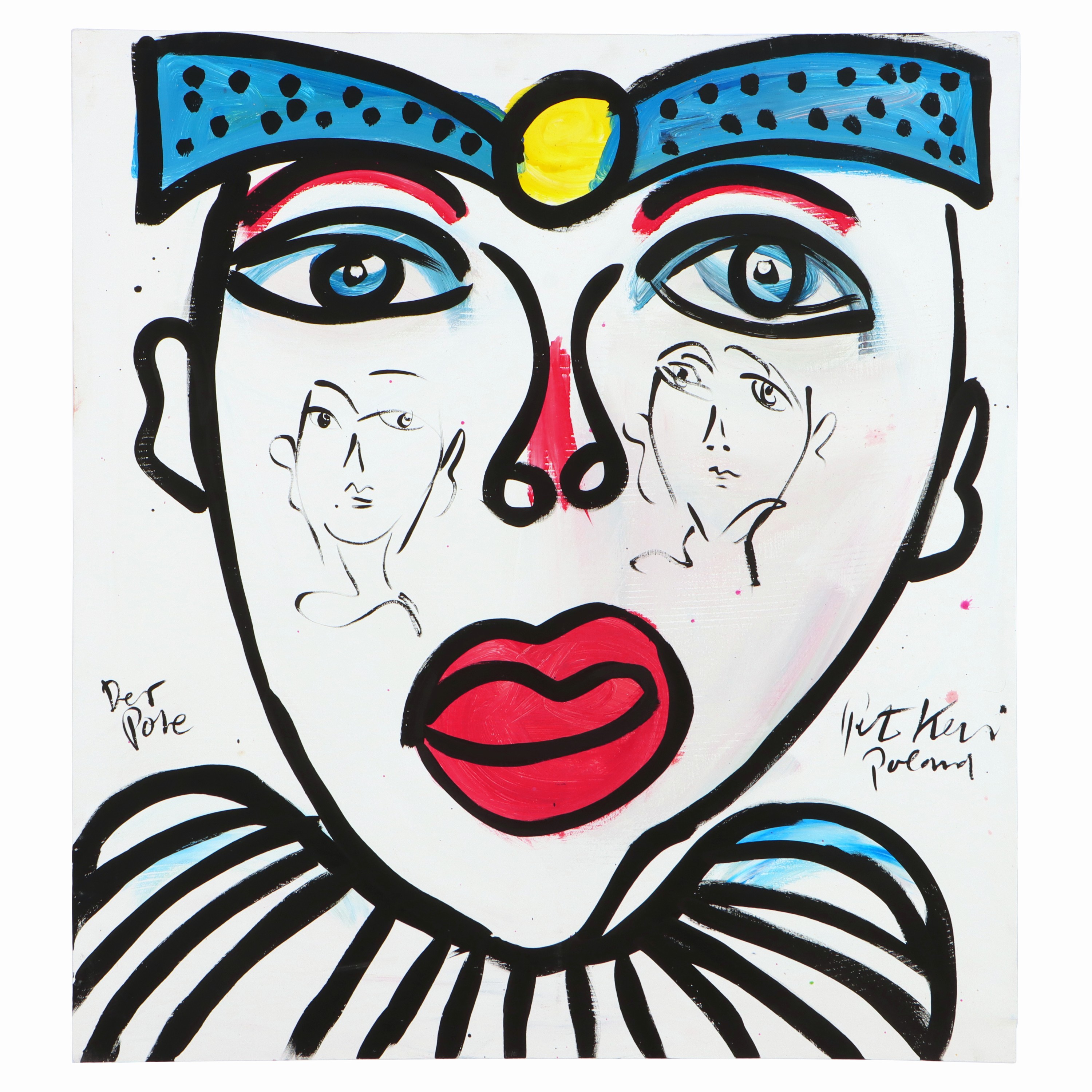 Image 27071655 - Peter Robert Keil, Poland, Titel: ´Der Pole´, ca. 110x100 cm, signiert, Öl/Acryl ...