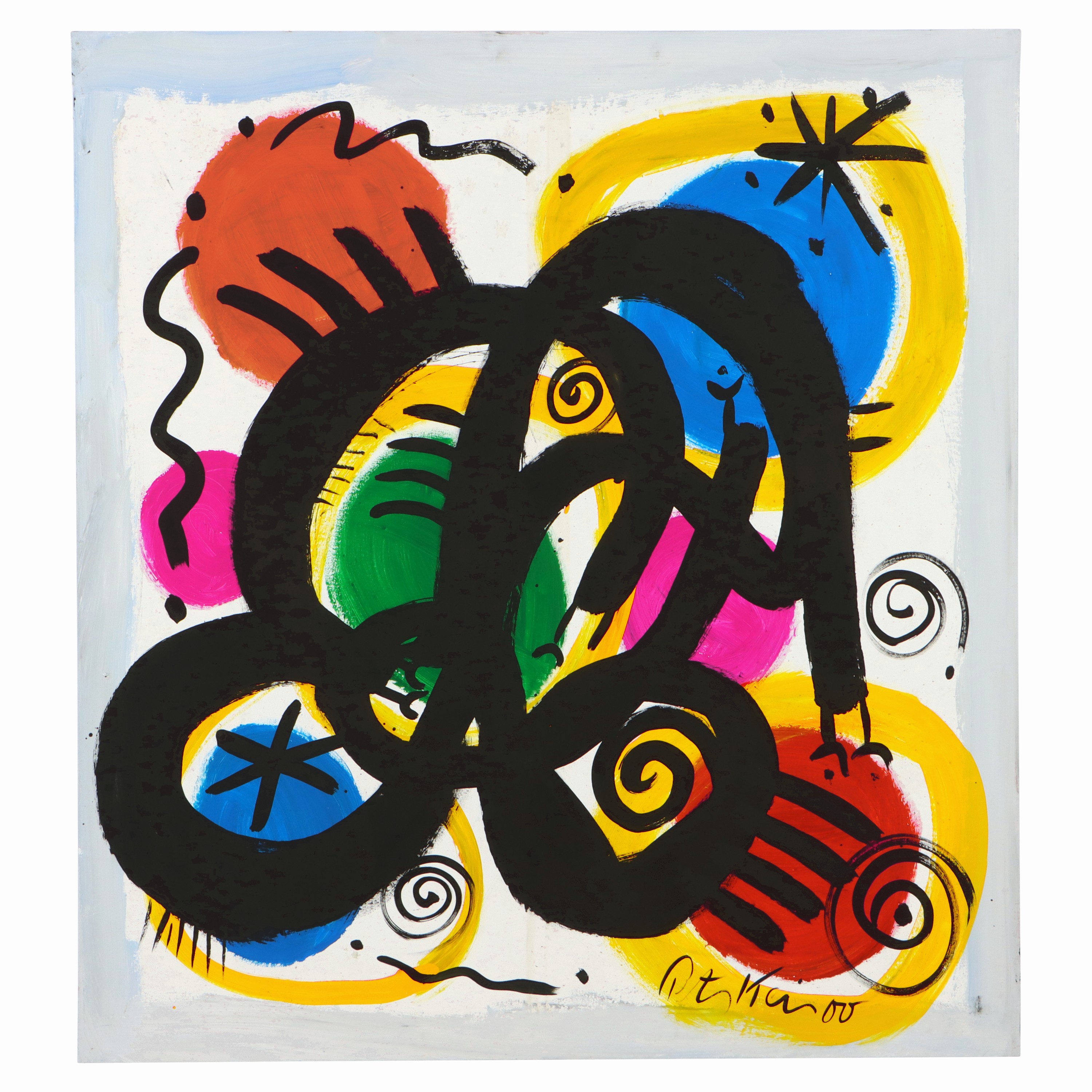 Image 27071675 - Peter Robert Keil, 2000, ohne Titel, ca. 110x100 cm, signiert u. datiert, Öl/Acryl ...