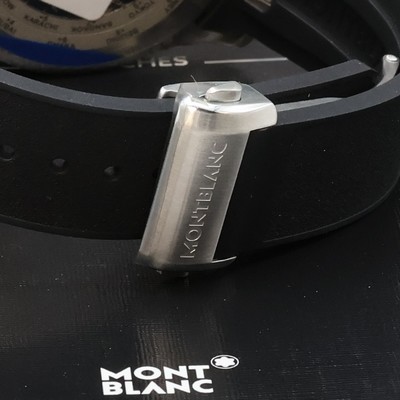 27071617b - MONTBLANC 1858 GMT Herrenarmbanduhr Referenz 129766, Automatik, Edelstahlgeh. inkl. ...