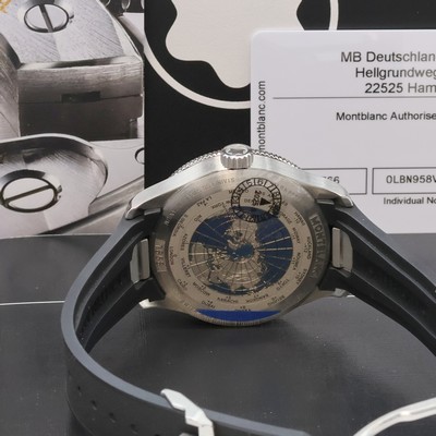 27071617c - MONTBLANC 1858 GMT Herrenarmbanduhr Referenz 129766, Automatik, Edelstahlgeh. inkl. ...