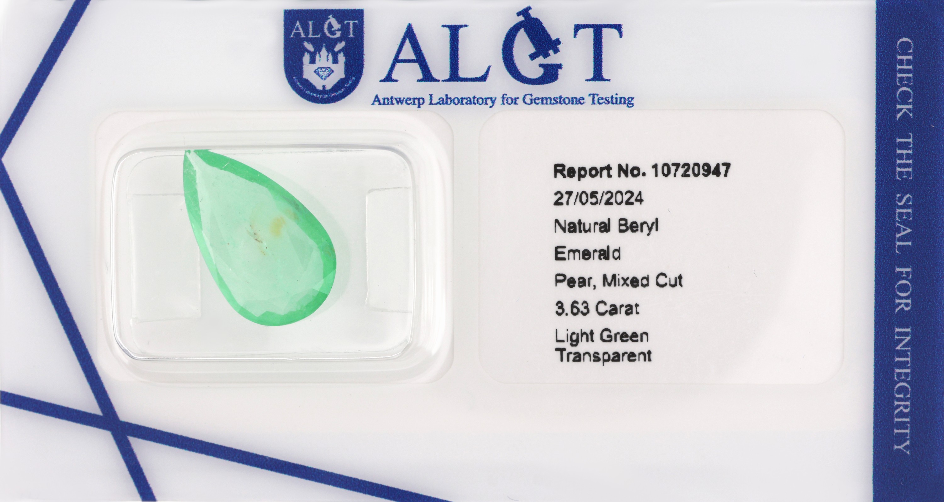Image 27071728 - Loser Smaragd ca. 3.63 ct, Tropfenschliff ca. 15.65 x 9.22 x 3.70 mm, light green, ...