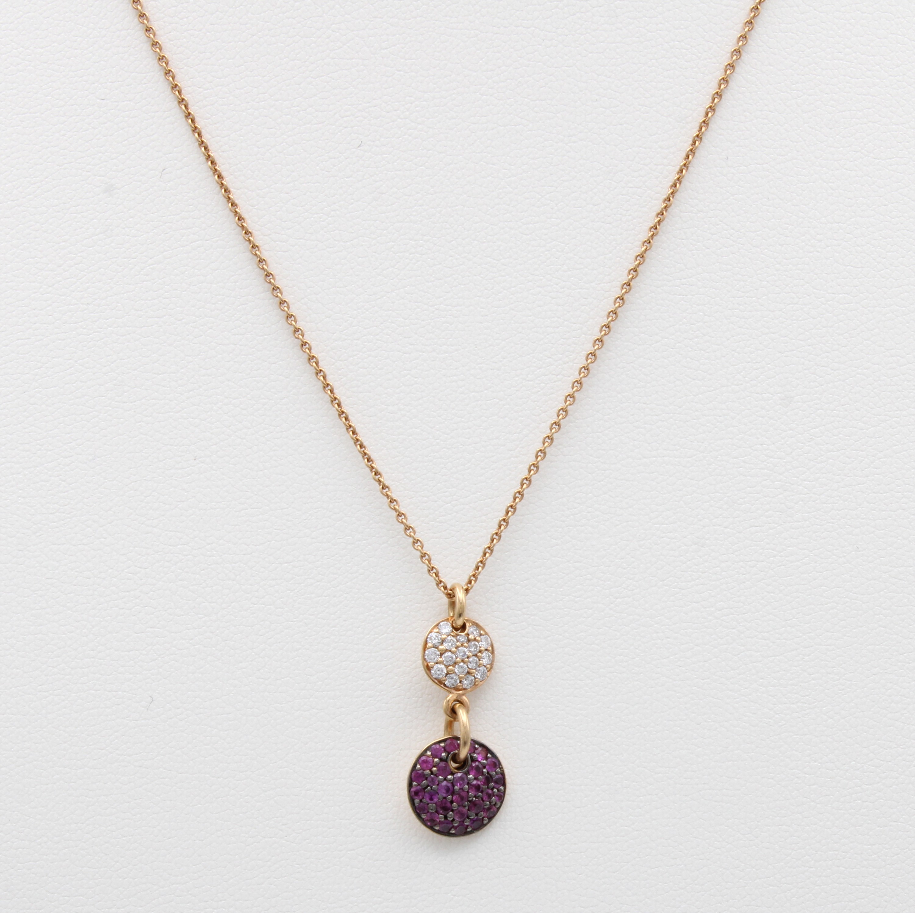 Image 27071743 - Anhänger mit Brillanten und Saphiren, RG 750/000, Brill. zus. ca. 0.20 ct Weiß/si, ...