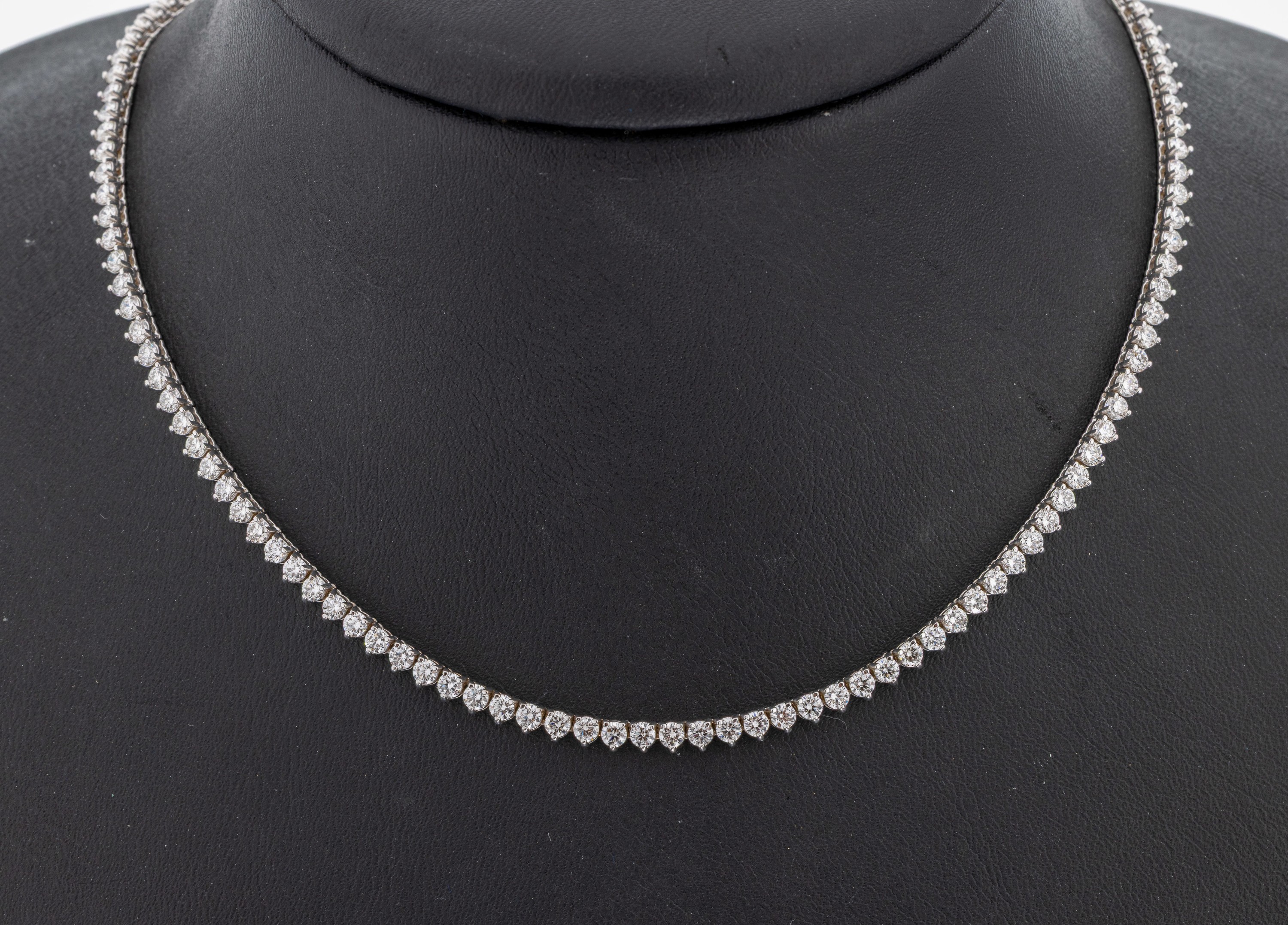 Image 27071749 - 18 kt Gold Brillant-Collier, WG 750/000, 156 Brillanten zus. ca. 13.67 ct feines Weiß- ...