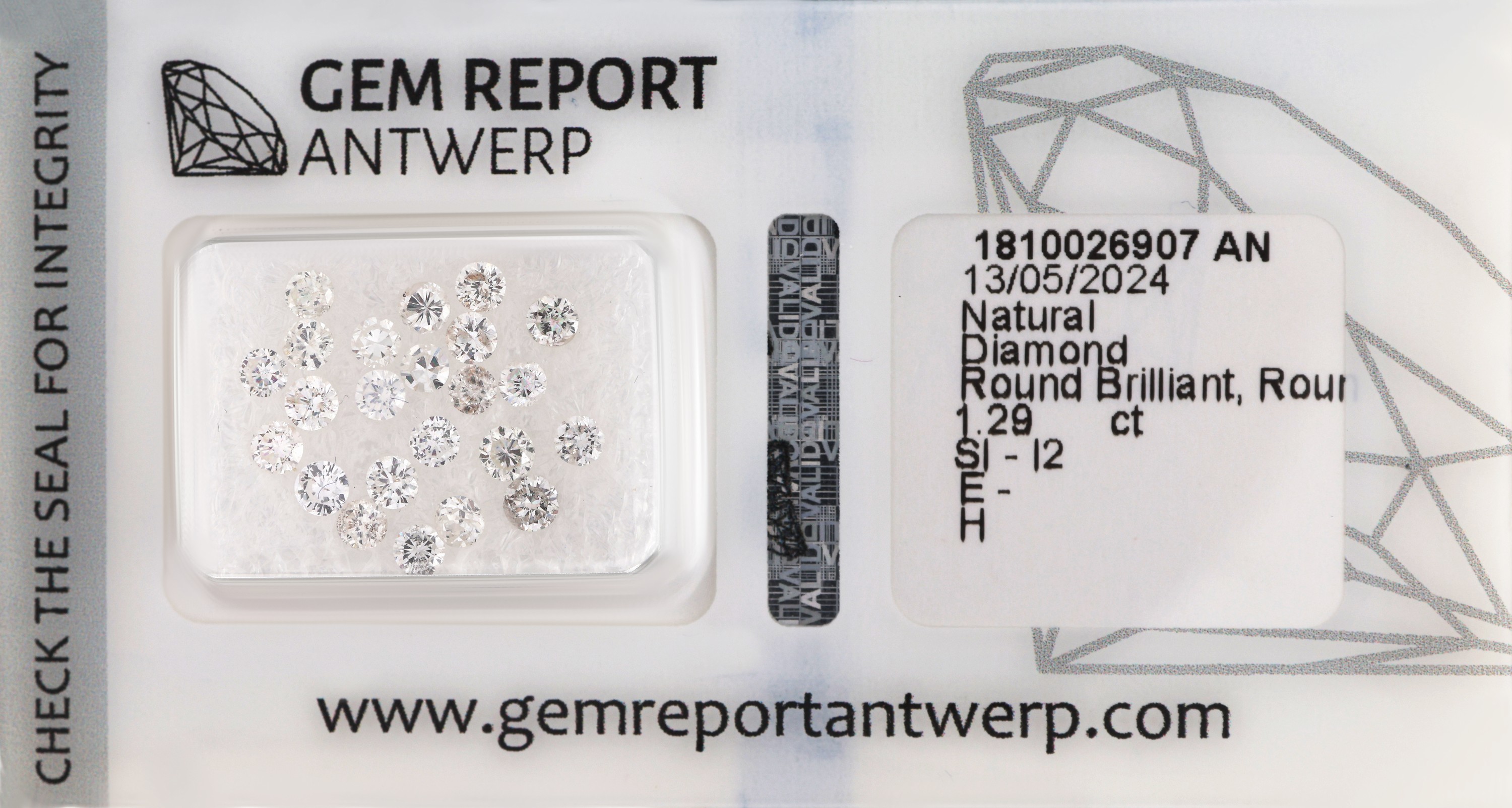 Image 27071779 - Lot 23 lose Brillanten und Diamanten, zus. ca.1.29 ct hochfeines Weiß(E)-Weiß(H)/si-p2, ...