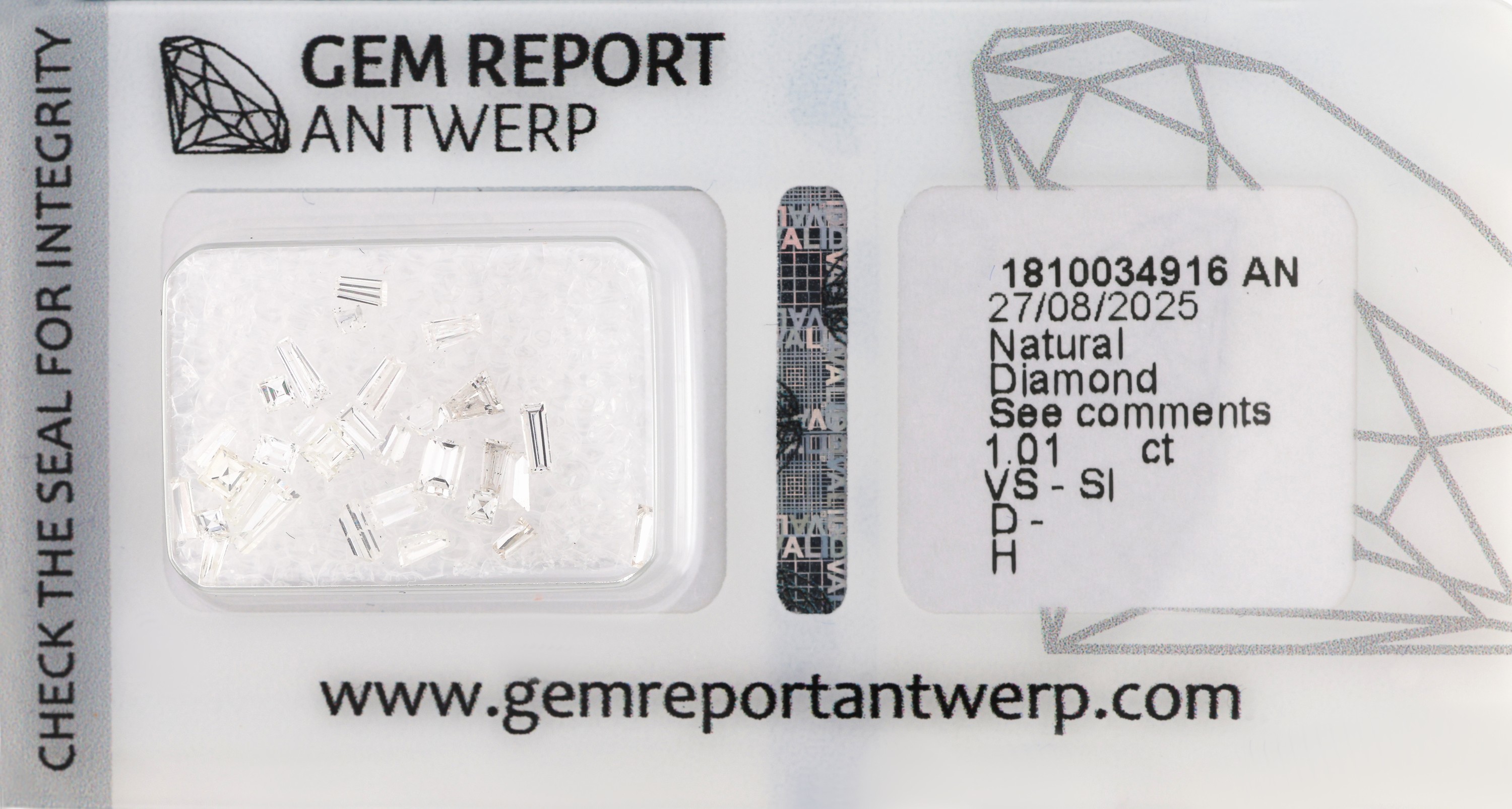 Image 27071793 - 30 lose Diamanten zus. ca. 1.01 ct hochfeines Weiß(D)-Weiß/vs-si, Baguettes, Trapeze, ...