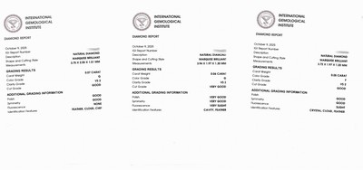 27071753a - Lot 3 lose Diamant-Navettes, zus. 0.18 ct, 1 x 0.07 ct feines Weiß(G)/vs2, 1 x 0.06 ct ...