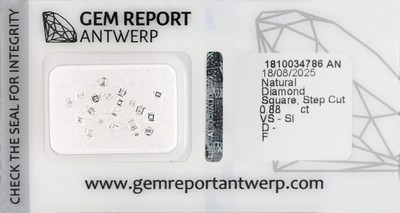 Image 20 lose Diamant-Carrees zus. ca. 0.88 ct hochfeines Weiß(D)-feines Weiß(F)/vs-si, ca. ...