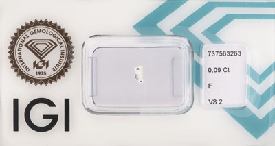 27071797a - Lot 2 lose Diamanten, Tapered Baguette, 1 x 0.09 ct feines Weiß(F)/vs2, und 1 x 0.08 ct ...