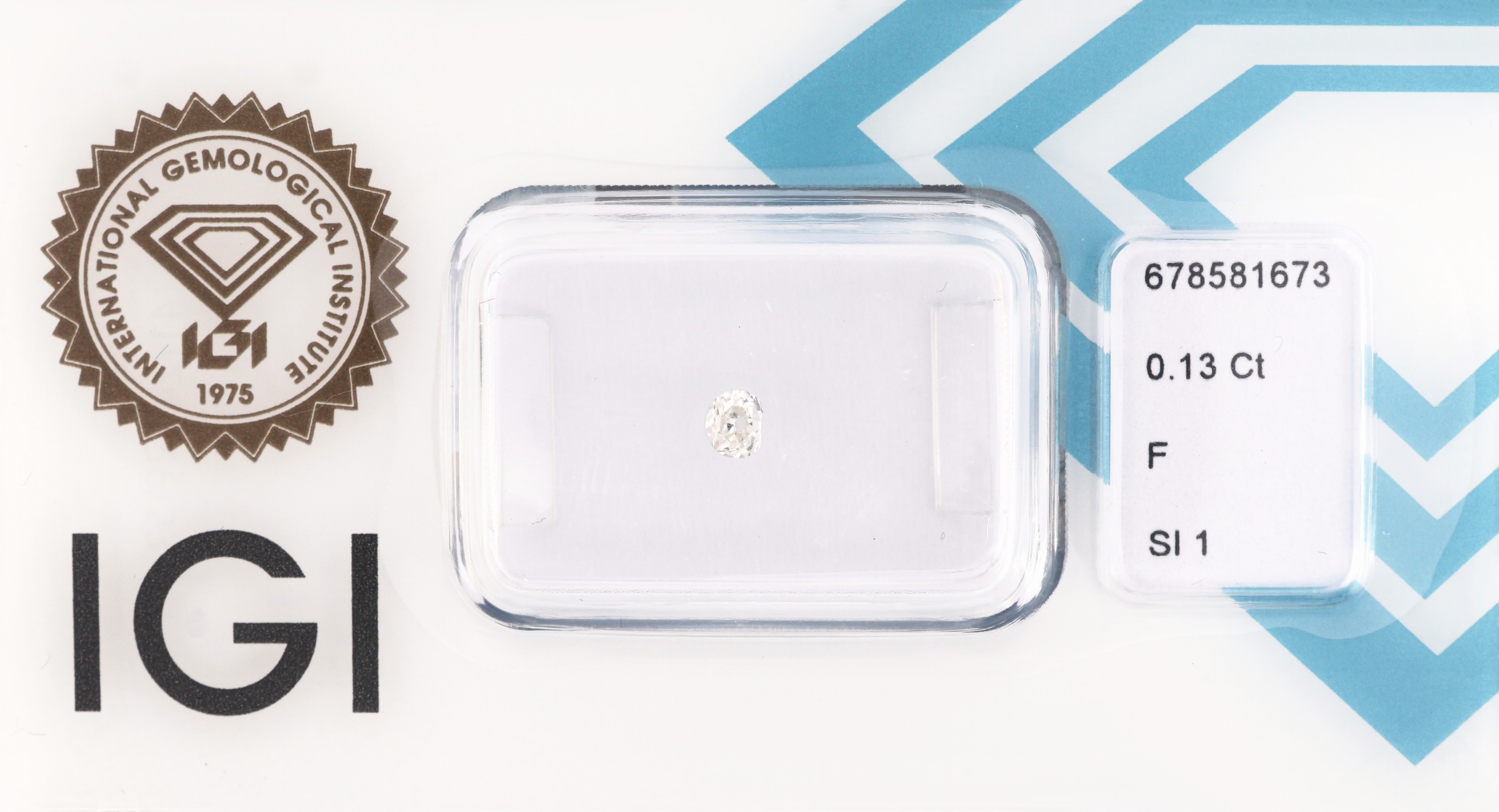 Image 27071815 - Loser Diamant 0.13 ct feines Weiß(F)/si1, antique oval cut, verschweißt, IGI Expertise