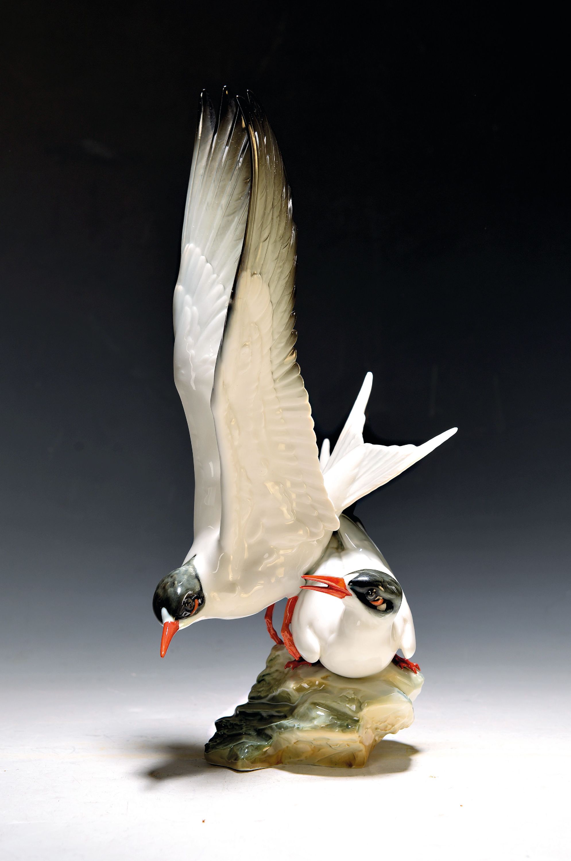Image 27071825 - Porzellanfigur Möwenpaar, Hutschenreuther, Kunstabteilung, Entw. Gunther Granget, ...