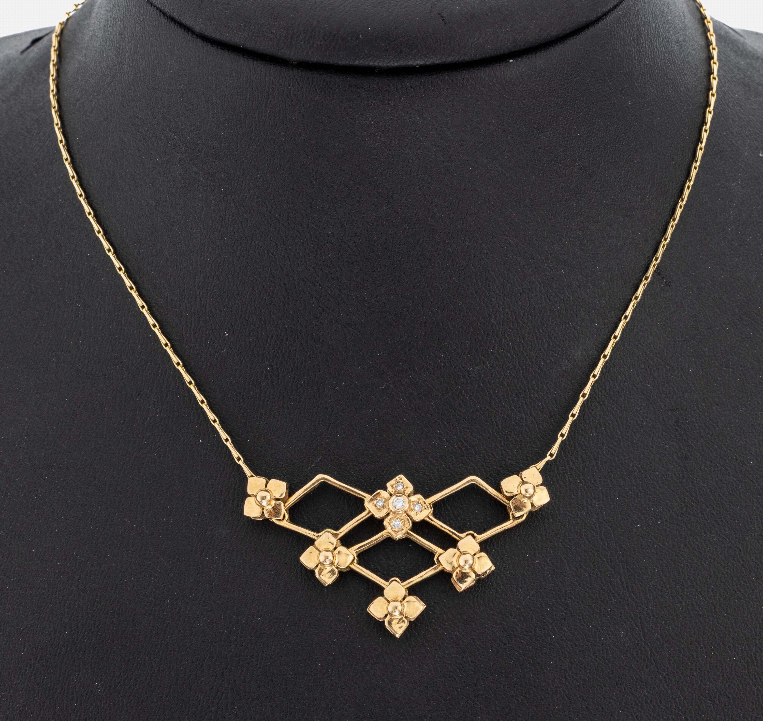 Image 27071834 - 14 kt Gold Diamant Collier, ´Sissi´, GG 585/000, anlässlich des 100. Todestages der ...