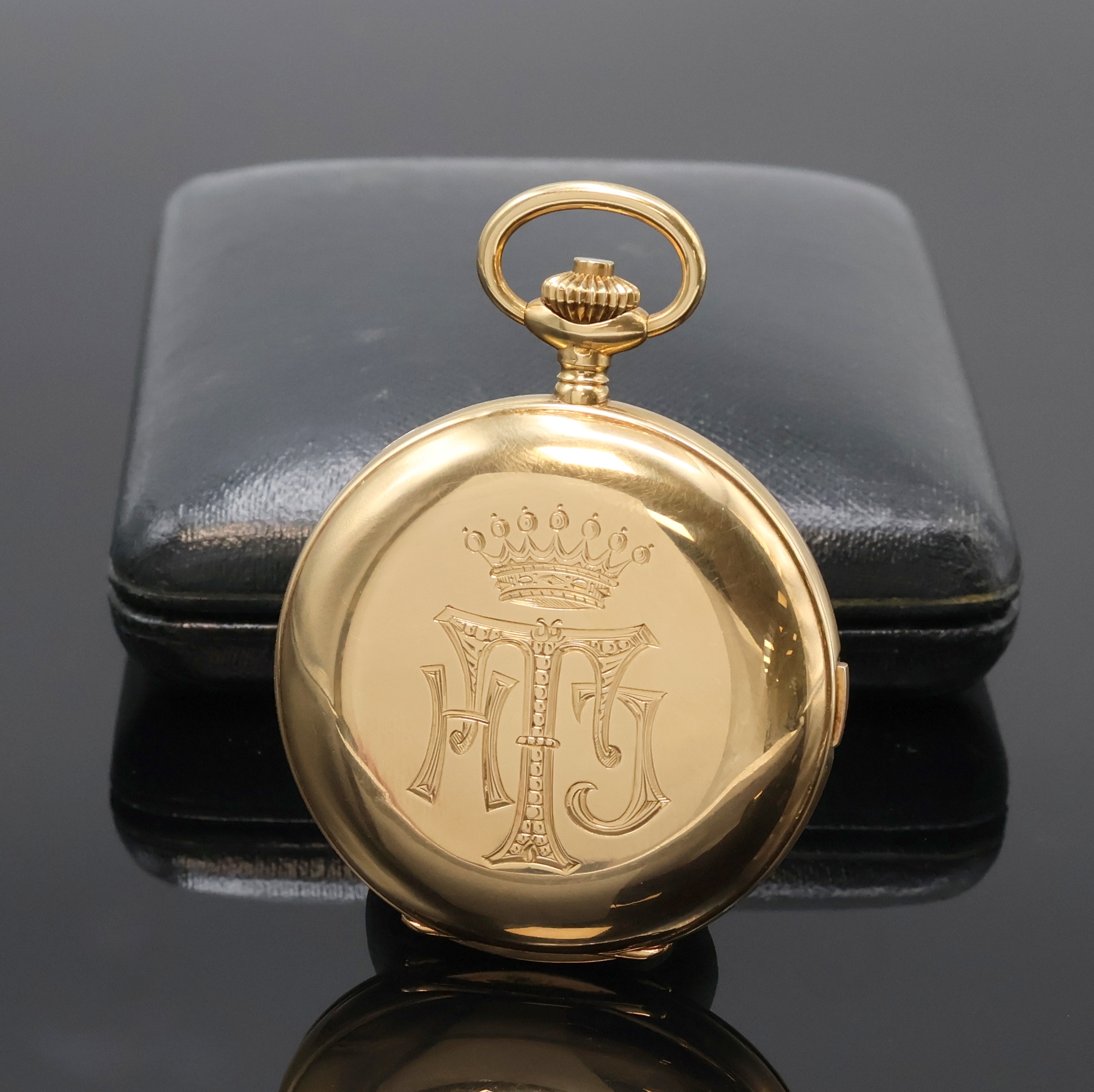 Detail c: ZENITH kleine Herrensavonette mit 1/4-Stunden Selbstschlag als Carillon und Minutenrepetition in GG 750/000, Schweiz um 1910, 3-Deckel Goldgeh., ...