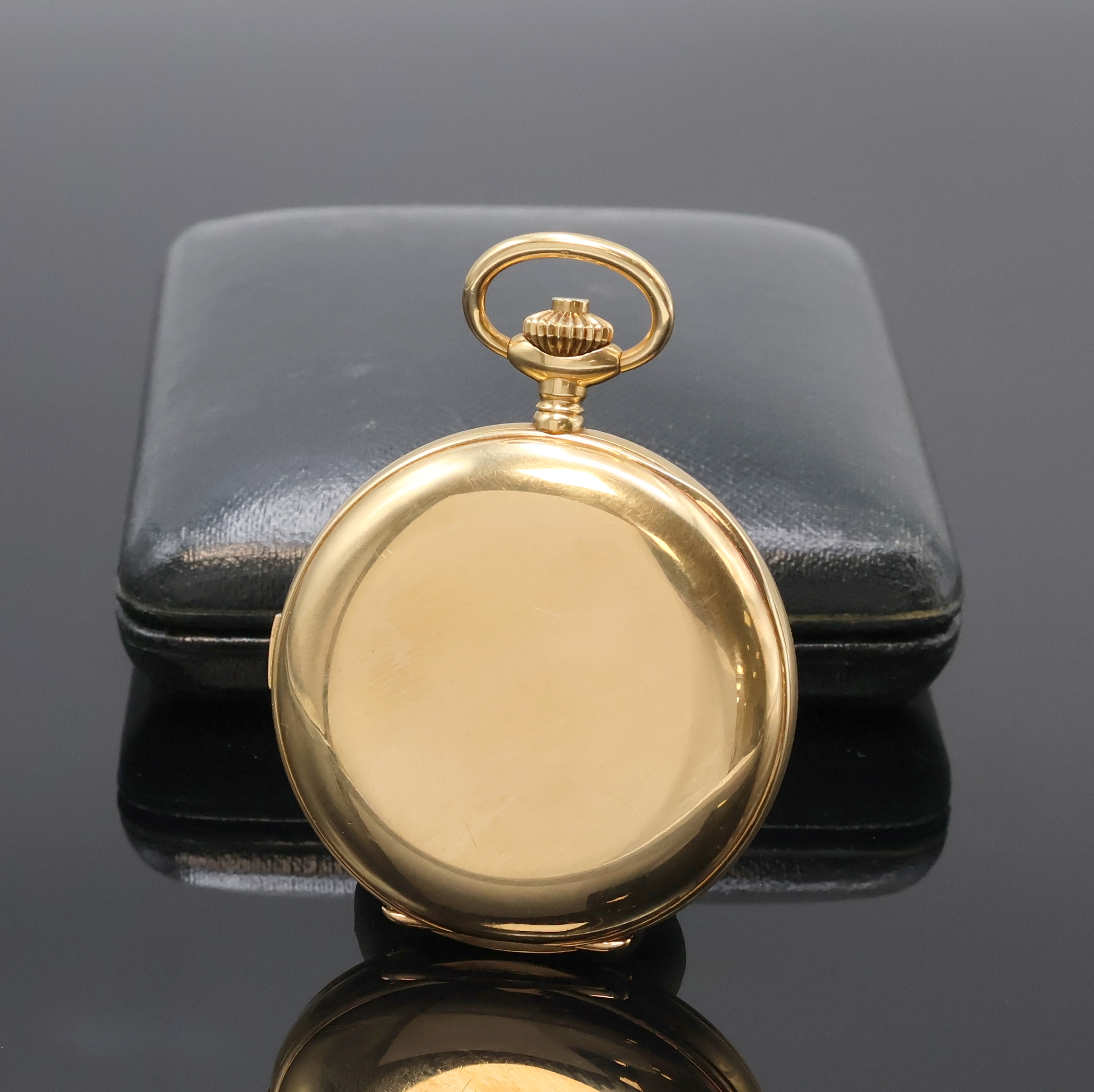 Detail d: ZENITH kleine Herrensavonette mit 1/4-Stunden Selbstschlag als Carillon und Minutenrepetition in GG 750/000, Schweiz um 1910, 3-Deckel Goldgeh., ...