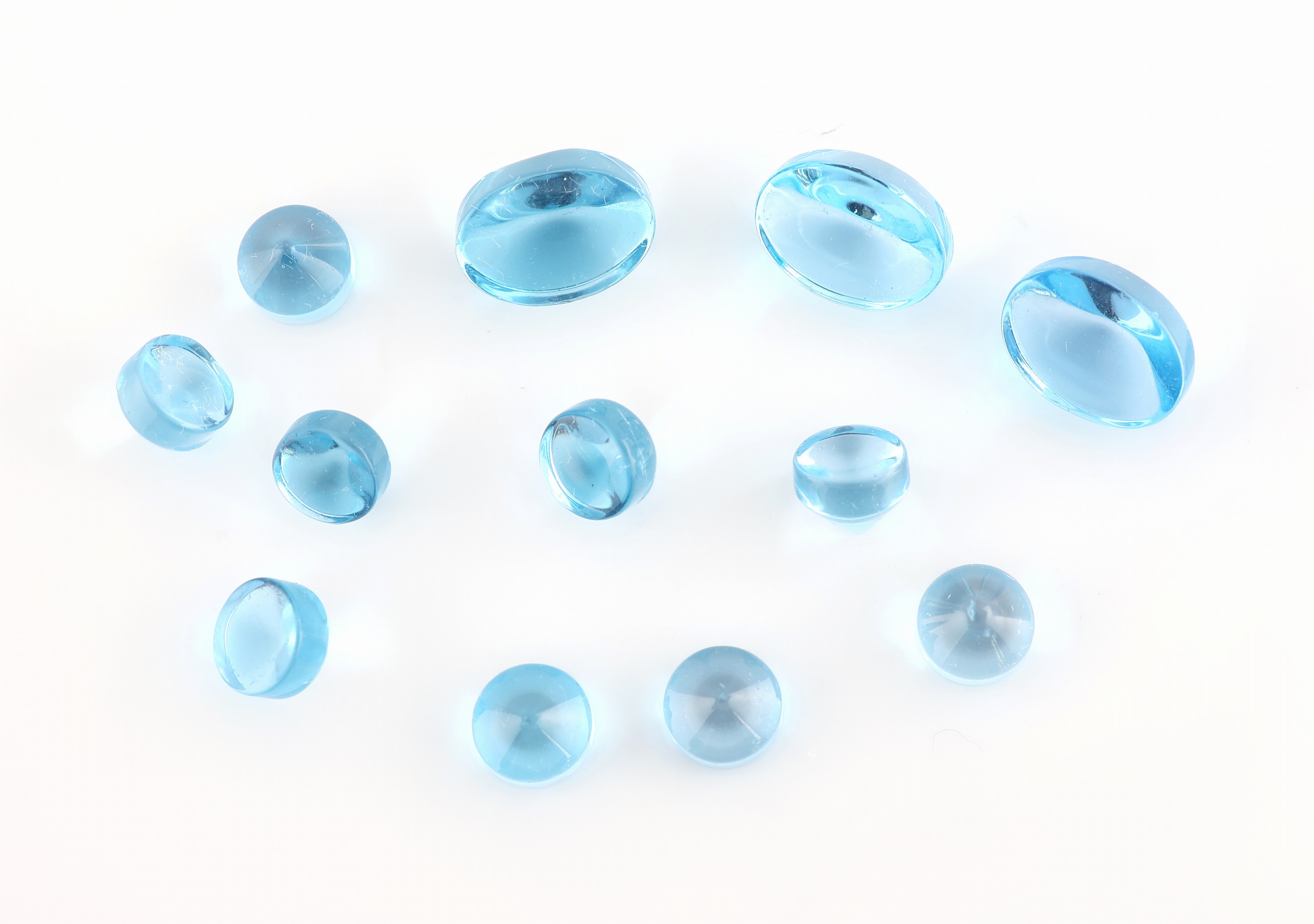 Image 27071882 - Lot 12 lose Blautopase (beh.), zus. ca. 8.23 ct, versch. Schliffformen Schätzpreis: 120, ...