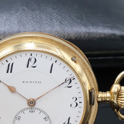 27071842a - ZENITH kleine Herrensavonette mit 1/4-Stunden Selbstschlag als Carillon und ...