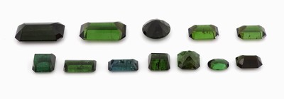 Image Lot lose Turmaline, zus. ca. 36.46 ct, versch.Schliffformen, Größen und Farbnuancen ...