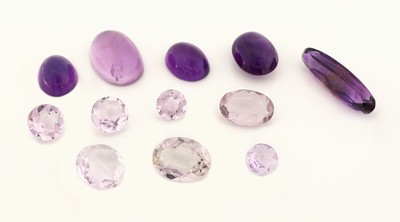 Image Lot lose Amethyste, zus. ca. 30.77 ct, versch.Größen, Formen und Farbnuancen ...