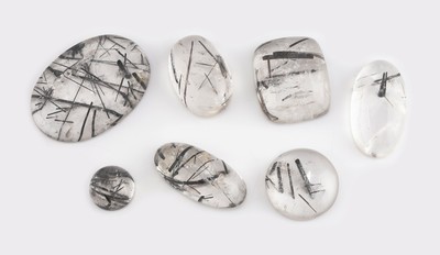 Image Lot 7 lose Rutilquarze, zus. ca. 156.8 ct, versch. Größen und Formen Schätzpreis: 480, ...