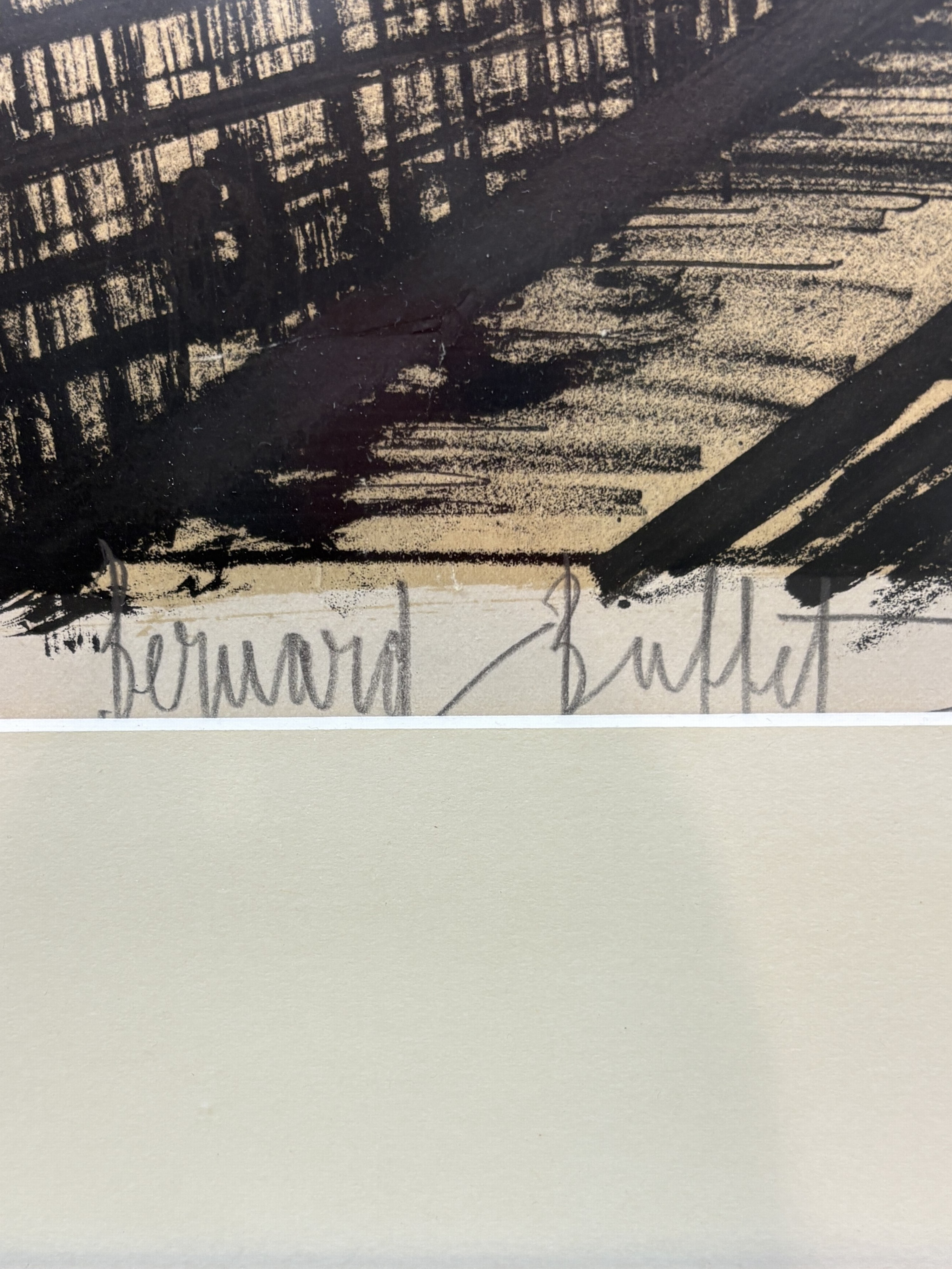 Detail n: Bernard Buffet, 128 Paris-1999 Tourtour, farblithographie, "L'Ile Saint-Louis", 1962, Ed. 119/150, handsigniert, 52x66 cm, unter PP ...