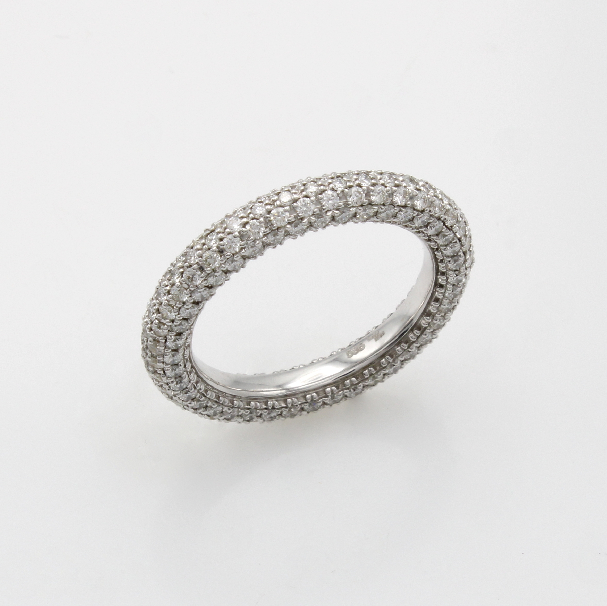 Image 27072034 - Ring mit Brillanten, WG 585/000, Schiene auch seitl. bes. m. Brill. zus. ca. 1.70 ct ...