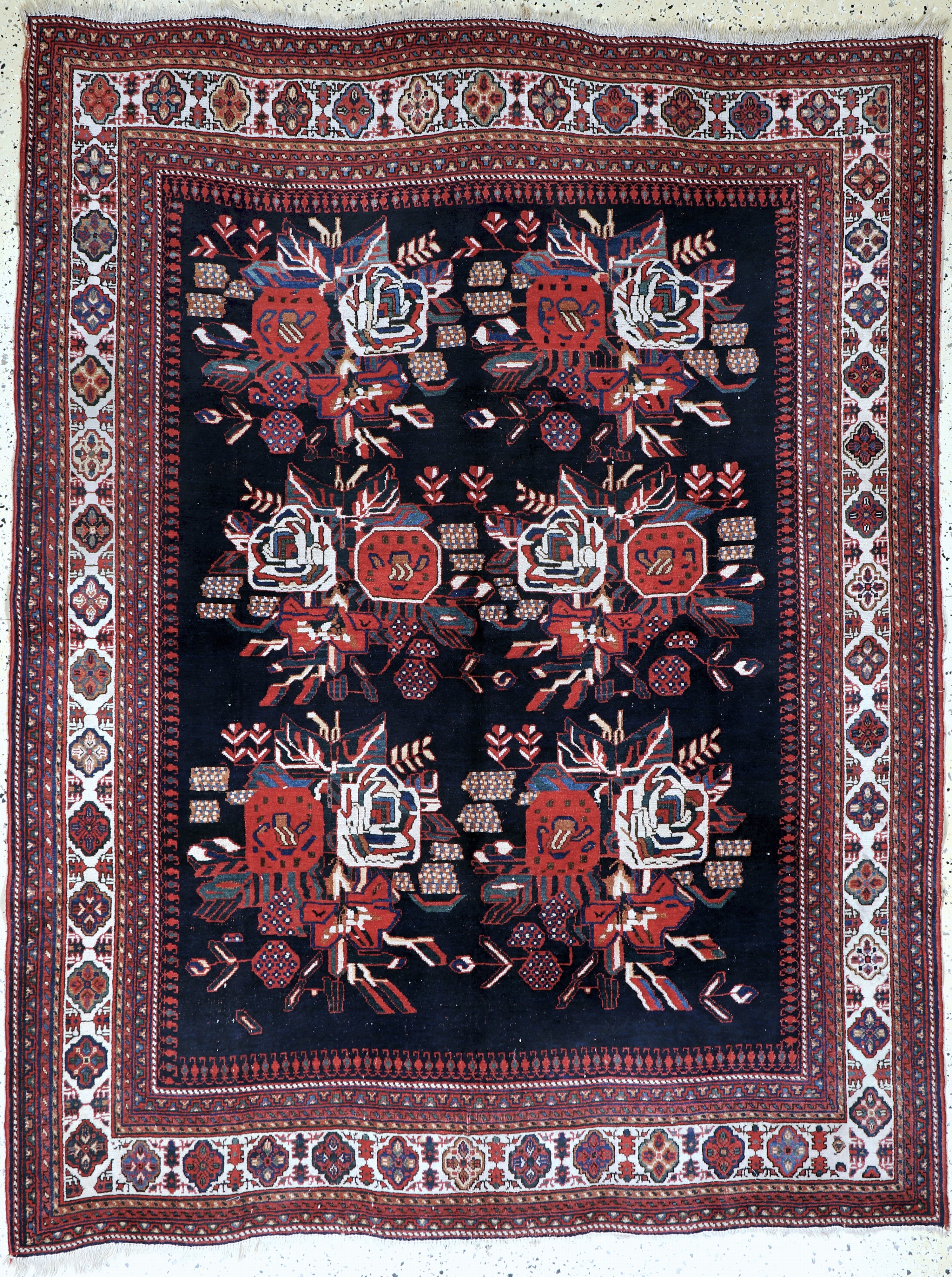 Afshar antik, Persien, Anfang 20.Jhd., Wolle auf Baumwolle, ca. 216 x 165 cm, EHZ: 2-3