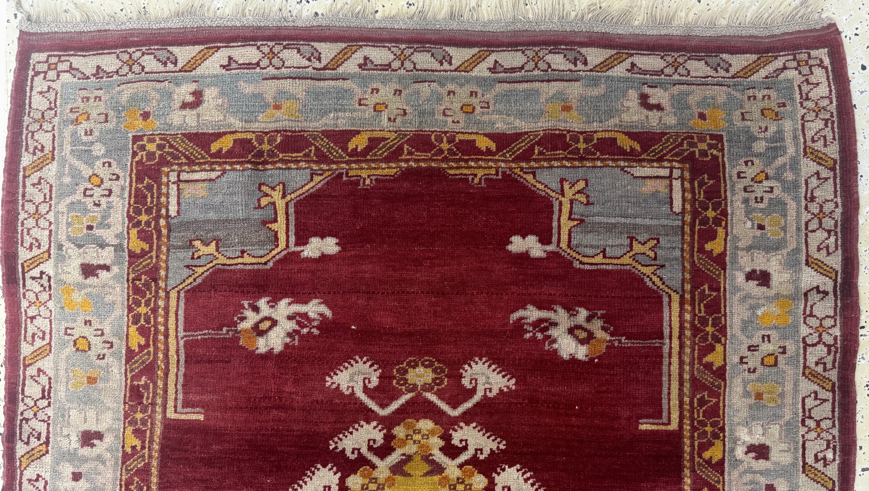 Detail a: Milas antik, Türkei, Anfang 20.Jhd., Wolle auf Wolle, ca. 158 x 115 cm, EHZ: 2, restauriert
