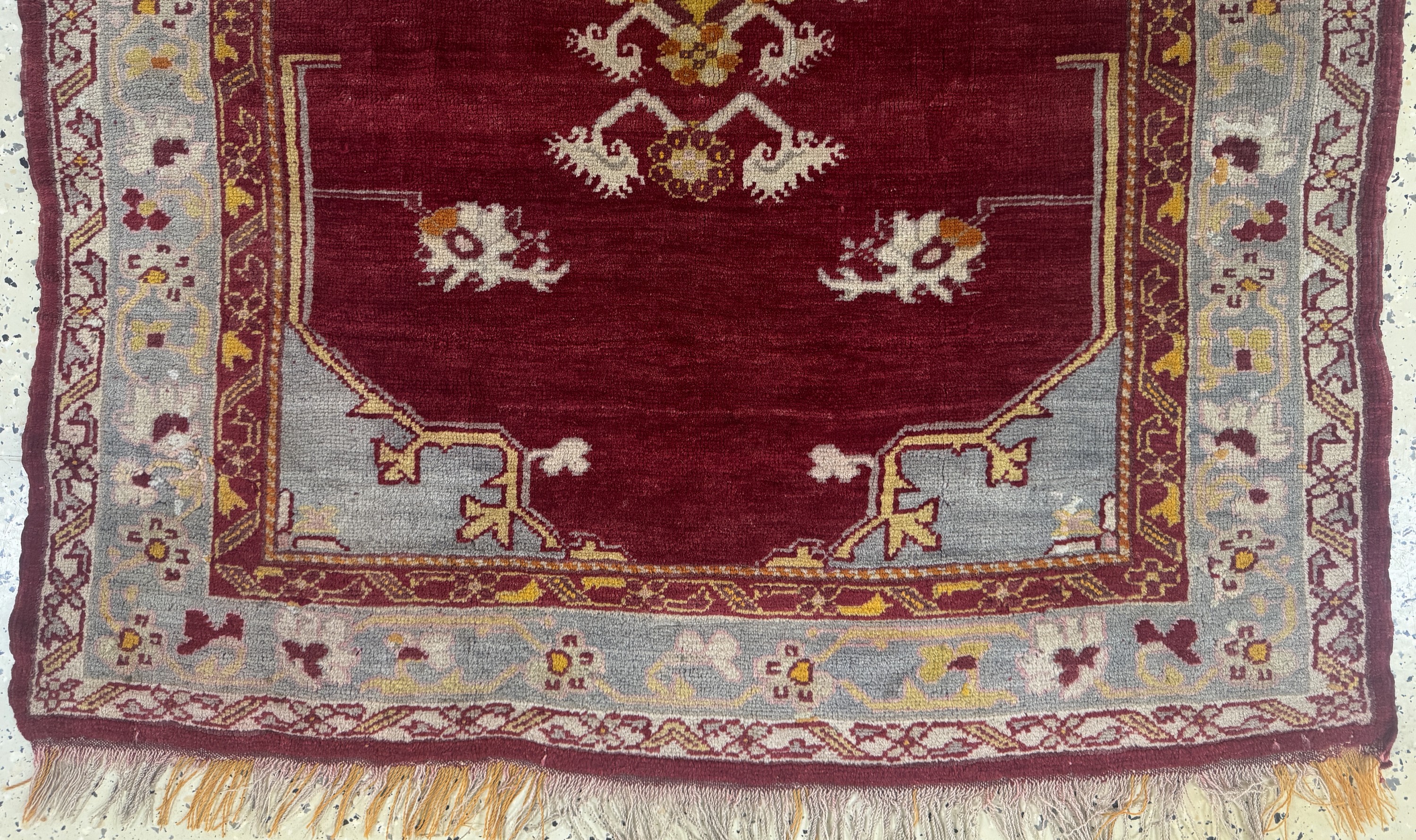 Detail b: Milas antik, Türkei, Anfang 20.Jhd., Wolle auf Wolle, ca. 158 x 115 cm, EHZ: 2, restauriert