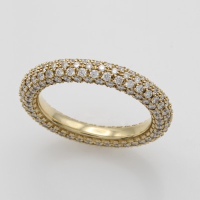 27072006a - Ring mit Brillanten, GG 585/000, Schiene auch seitl. bes. m. Brill. zus. ca. 1.70 ct ...