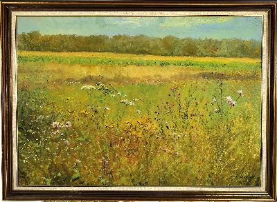 27072076k - Karl August Wolff, 1938 Ludwigshafen-2023 Mundenheim, Wildkräuter am Feldrand, ...