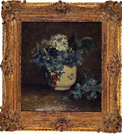 27072161k - Louis Alexandre Cabie, 1853 - 1939, , Blumenstillleben, Öl/Holz, 26 x, 24 cm, Rahmen ca. ...