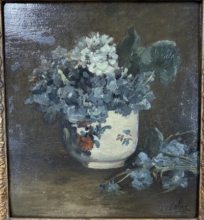 27072161m - Louis Alexandre Cabie, 1853 - 1939, , Blumenstillleben, Öl/Holz, 26 x, 24 cm, Rahmen ca. ...
