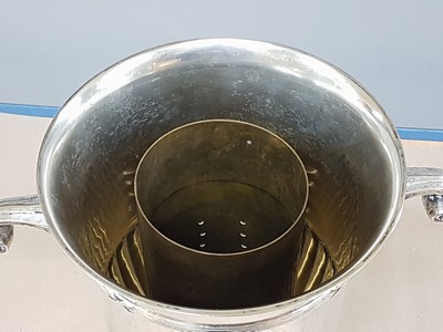 27072167g - Sektkühler, Josef Lutz, um 1910, 800er Silber, ca. 1680gr. Doppelhenkel, elegante Form, ...