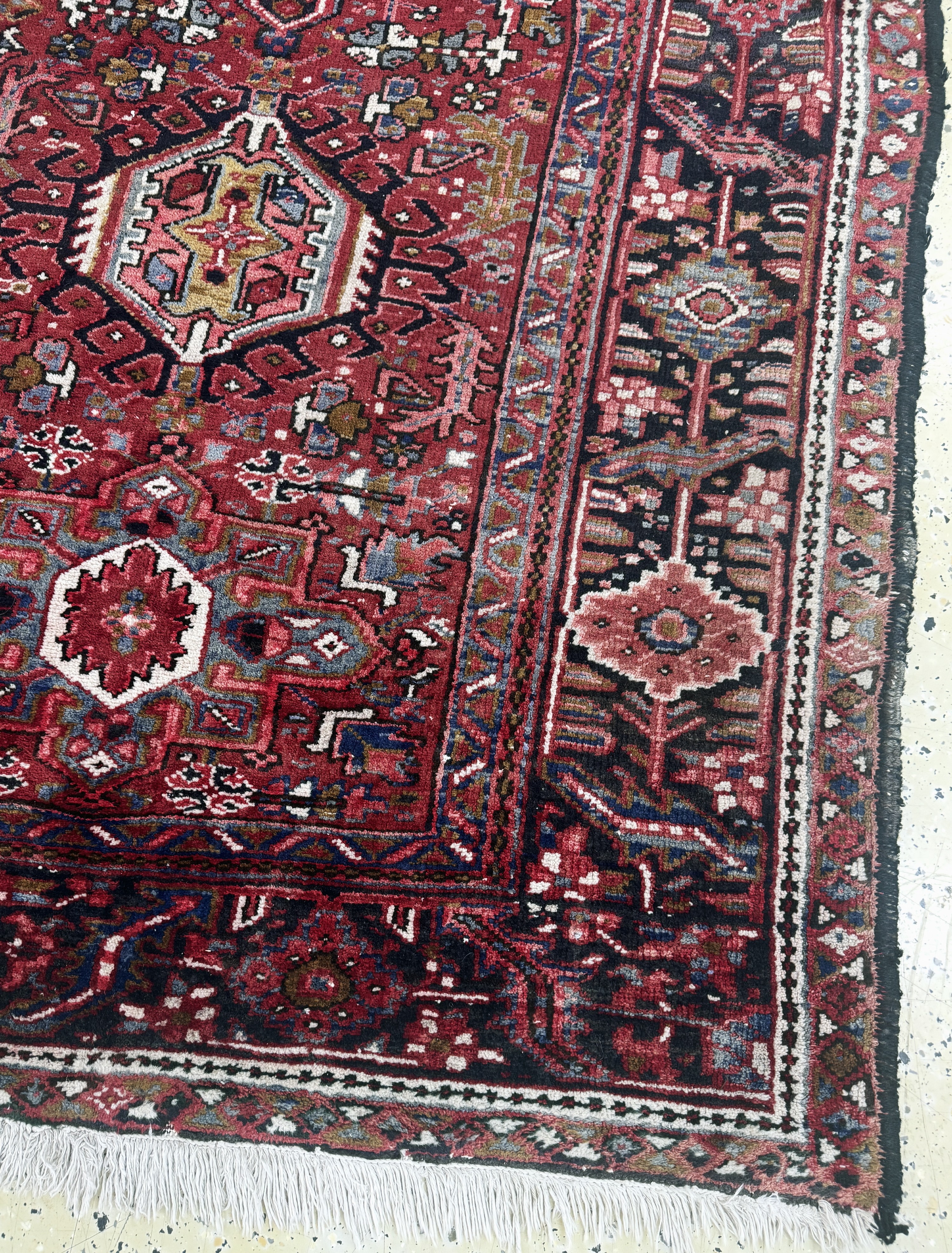 Detail f: Garadjeh, Persien, Anfang 20.Jhd, Wolle aufBaumwolle, ca. 335 x 245 cm, EHZ: 2