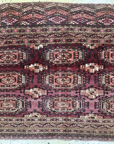 27072234b - Tekke Tschowal antik, Turkmenistan, um 1900, Wolle auf Wolle, ca. 153 x 79 cm, EHZ: 3 ...