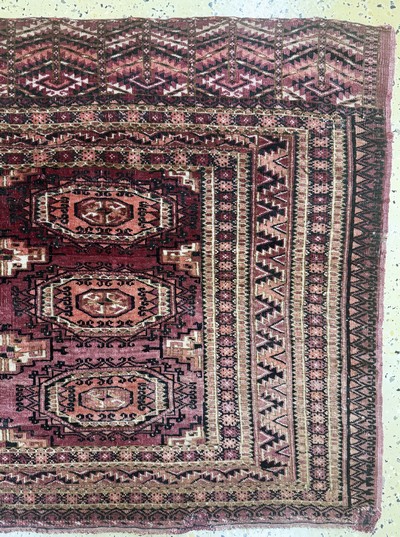 27072234c - Tekke Tschowal antik, Turkmenistan, um 1900, Wolle auf Wolle, ca. 153 x 79 cm, EHZ: 3 ...