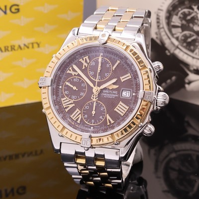 27072602a - BREITLING Crosswind Armbandchronograph Referenz D13055, Automatik, Edelstahl/Gold ...