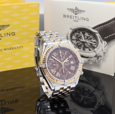27072602b - BREITLING Crosswind Armbandchronograph Referenz D13055, Automatik, Edelstahl/Gold ...