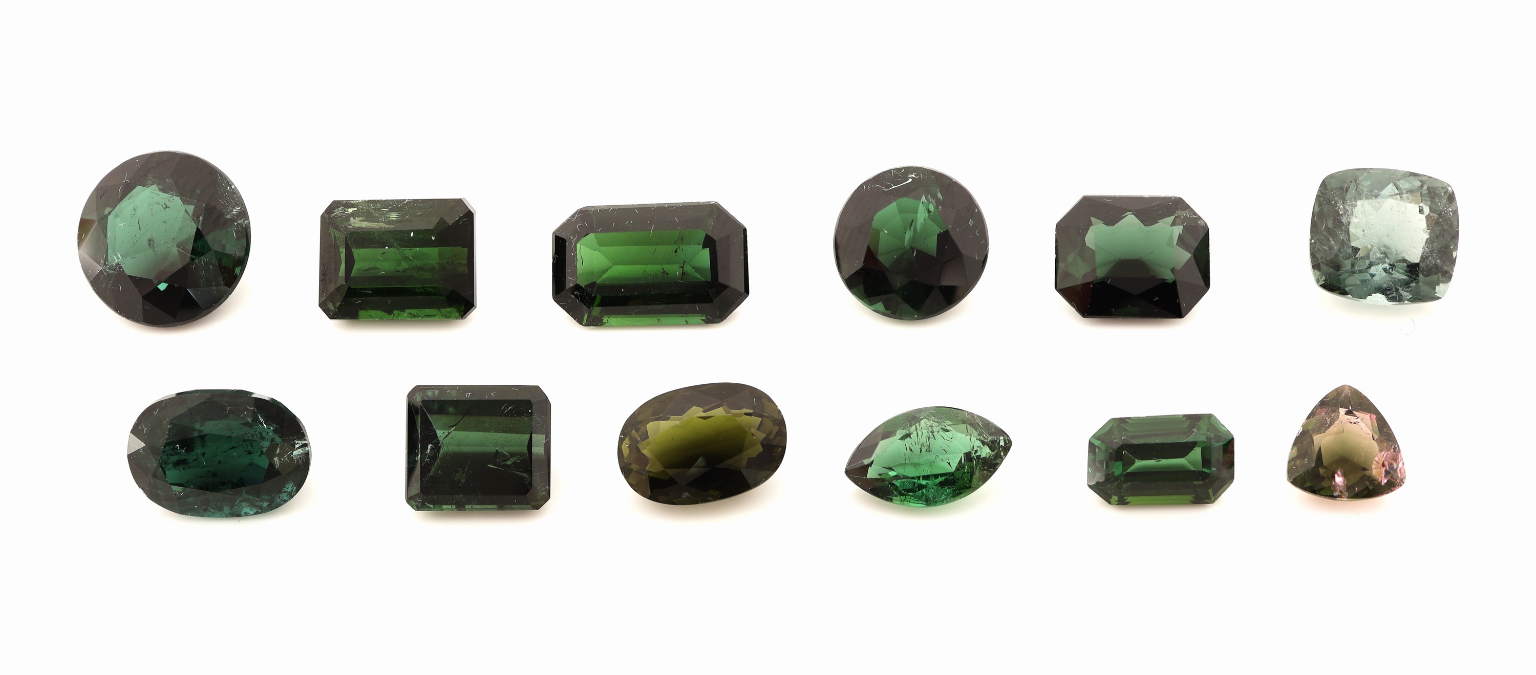 Image 27072768 - Lot 12 lose Turmaline, zus. ca. 26.5 ct, versch. Schliffformen, Größen und Farben ...