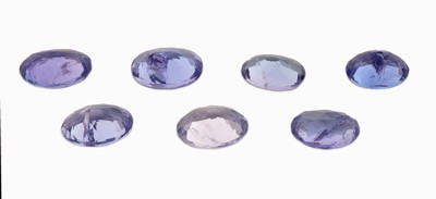 27072782a - Lot 7 lose Tansanite, zus. ca. 5.90 ct, ovalfacett. in versch. Größen und Farbnuancen ...