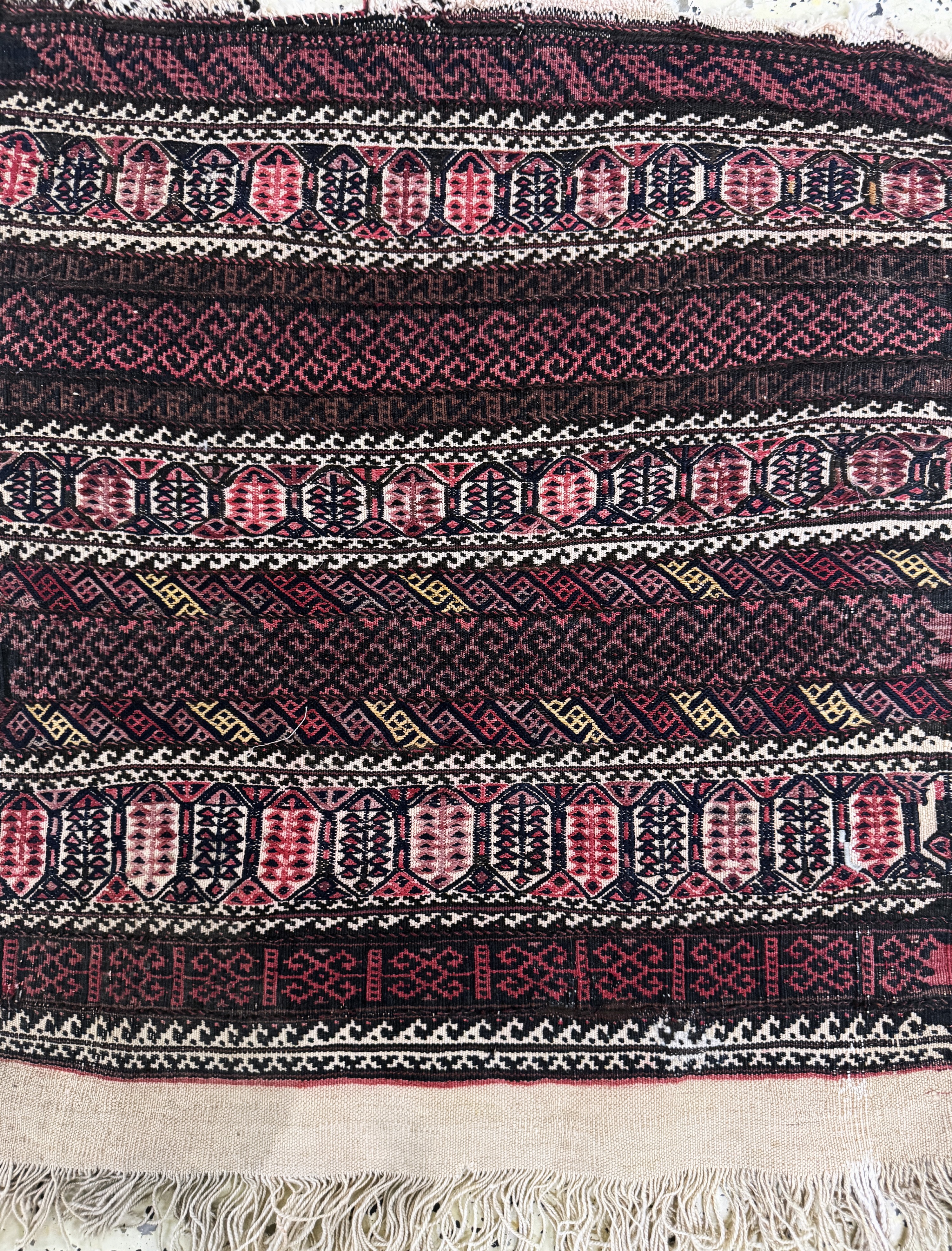 Detail d: 2 Lots Taschenfront & Tasche, Belutsch, Persien, um 1900, Wolle auf Wolle, ca. 80 x 70cm, EHZ: 3