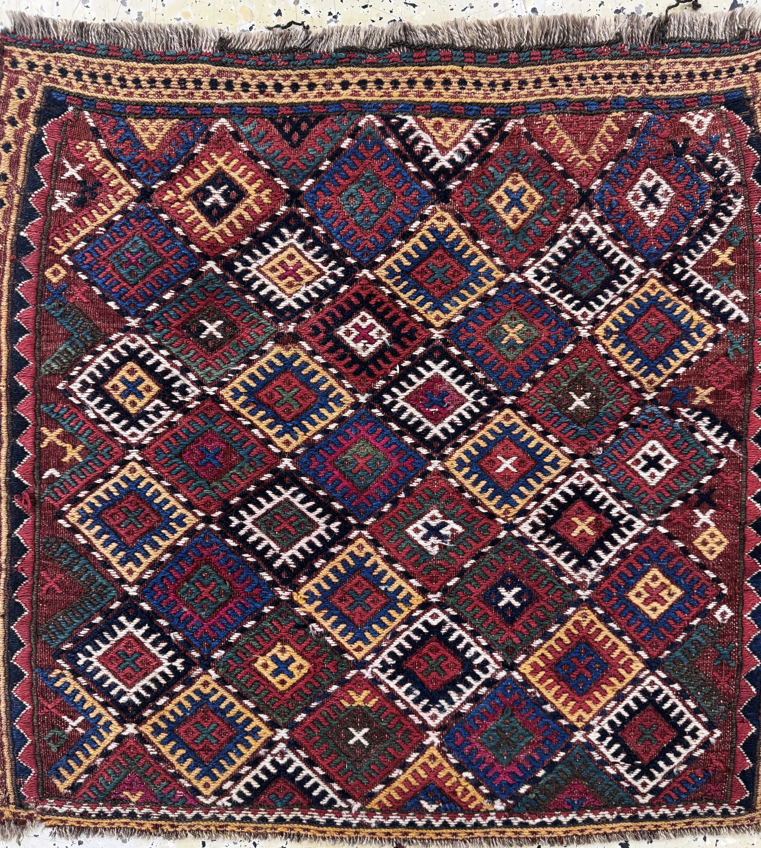 Detail d: 2 Lots Taschenfront antik, Persien, 19.Jhd,Wolle auf Wolle, ca. 60 x 55 cm, EHZ: 3