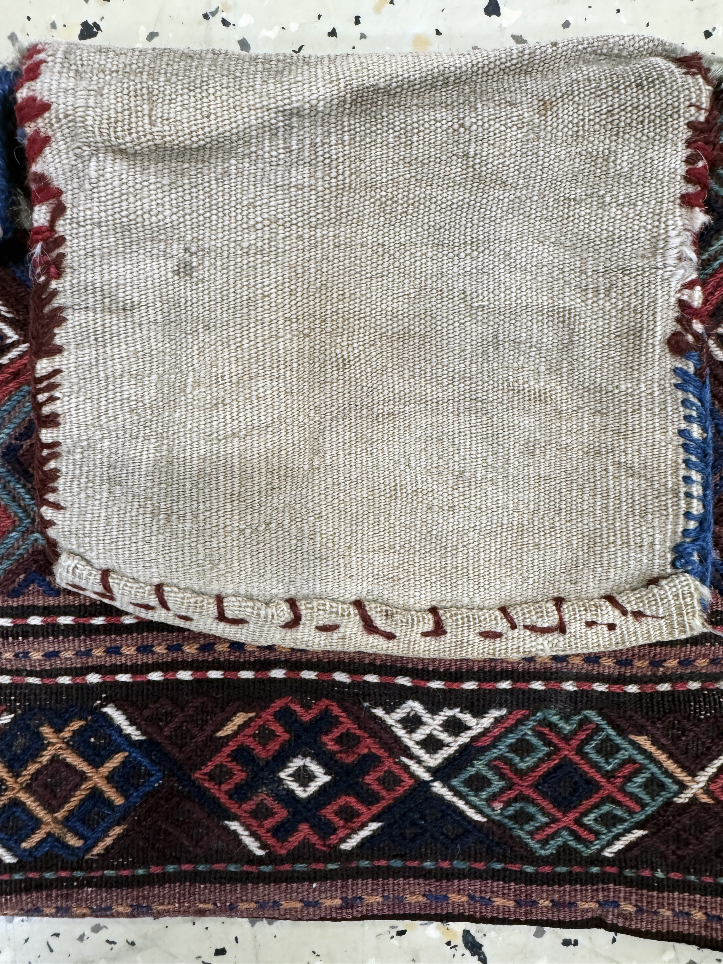 Detail b: 2 Lots Salztasche antik, Persien, um 1900, Wolle auf Wolle, ca. 46 x 30 cm, EHZ: 3