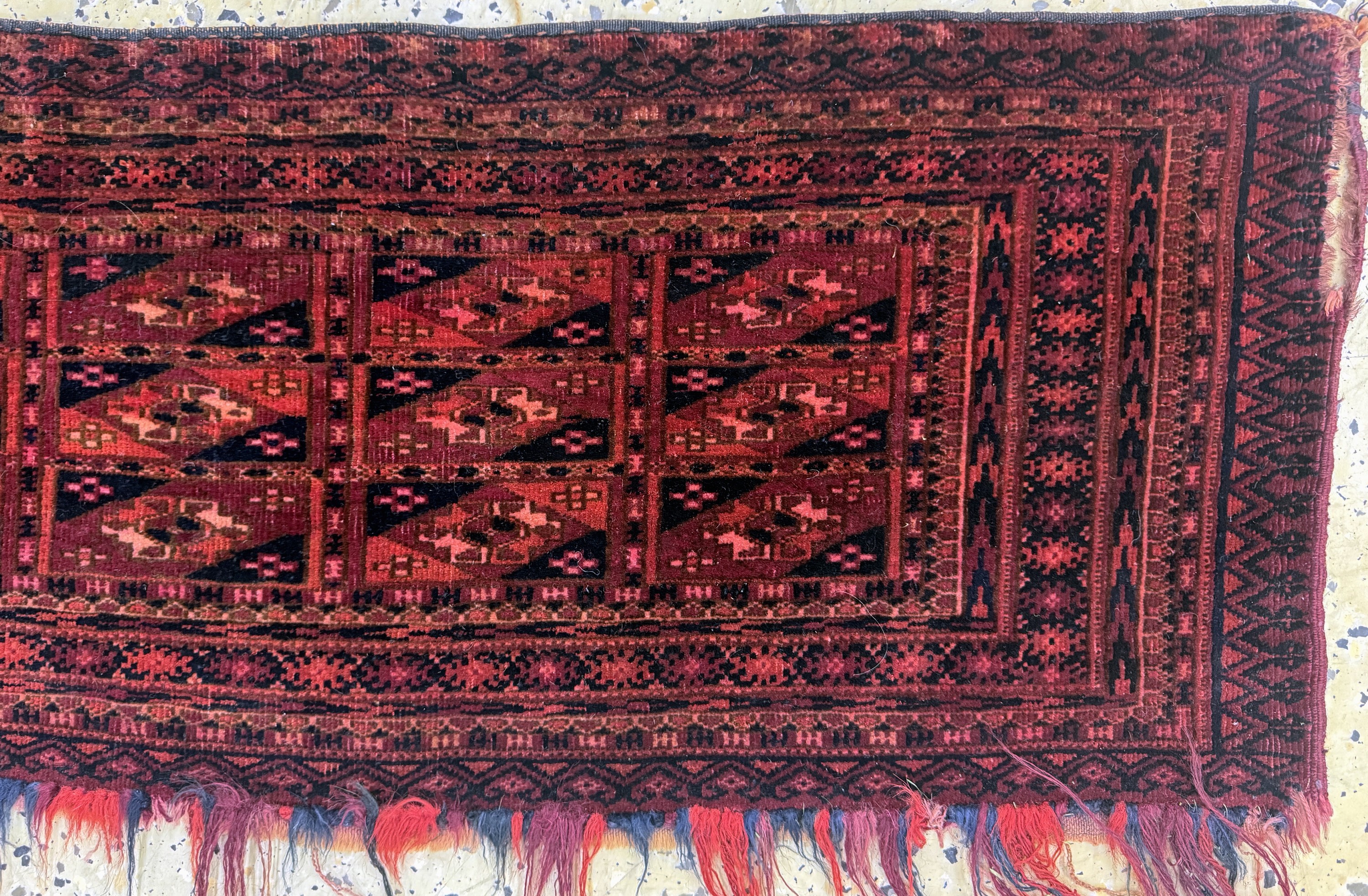 Detail a: 2 Lots Torba antik, Turkmenistan, um 1900, Wolle auf Wolle, ca. 107 x 40 cm, EHZ: 4