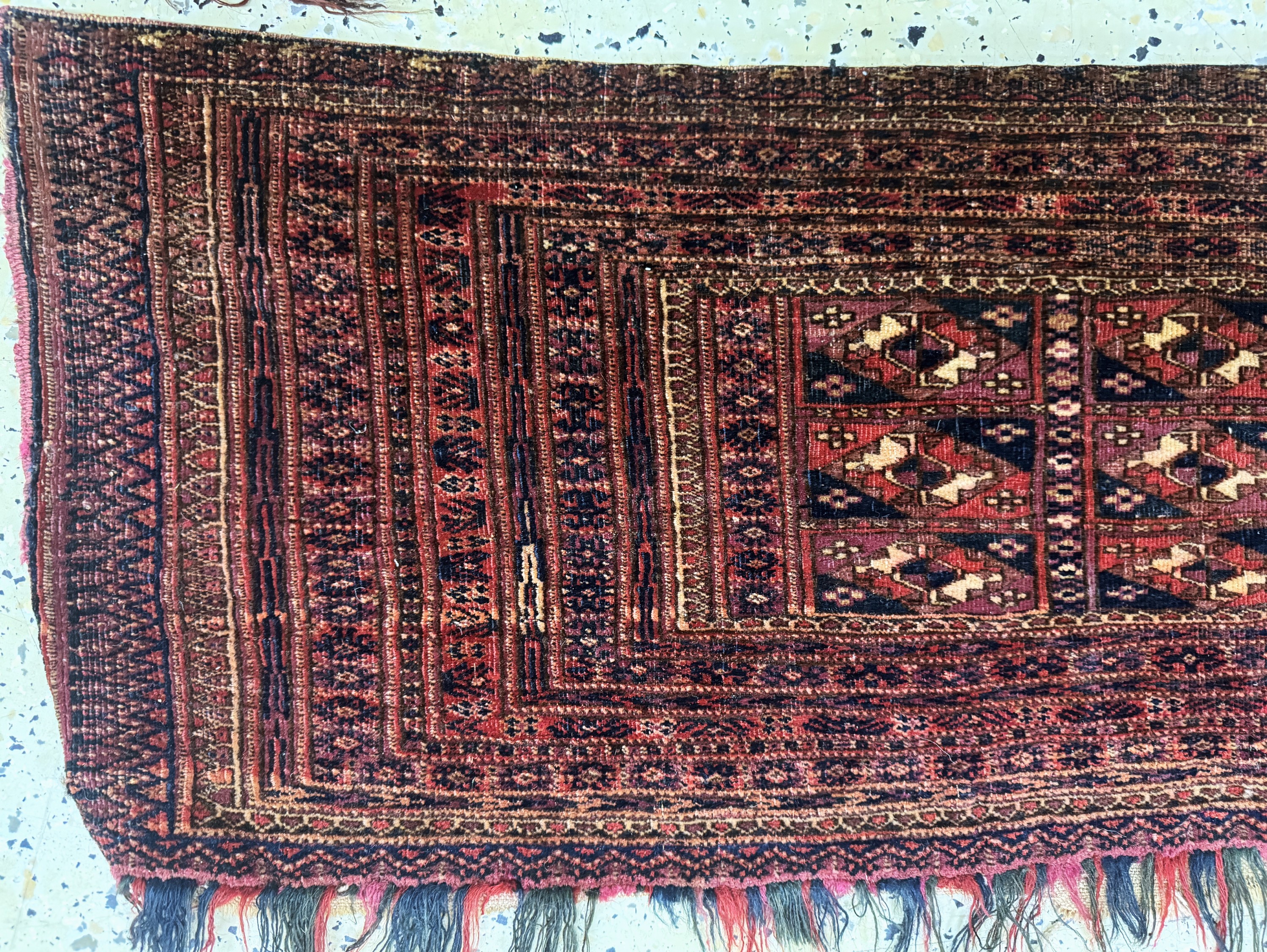 Detail a: 2 Lots Torba antik, Turkmenistan, um 1900, Wolle auf Wolle, ca. 110 x 40 cm, EHZ: 4