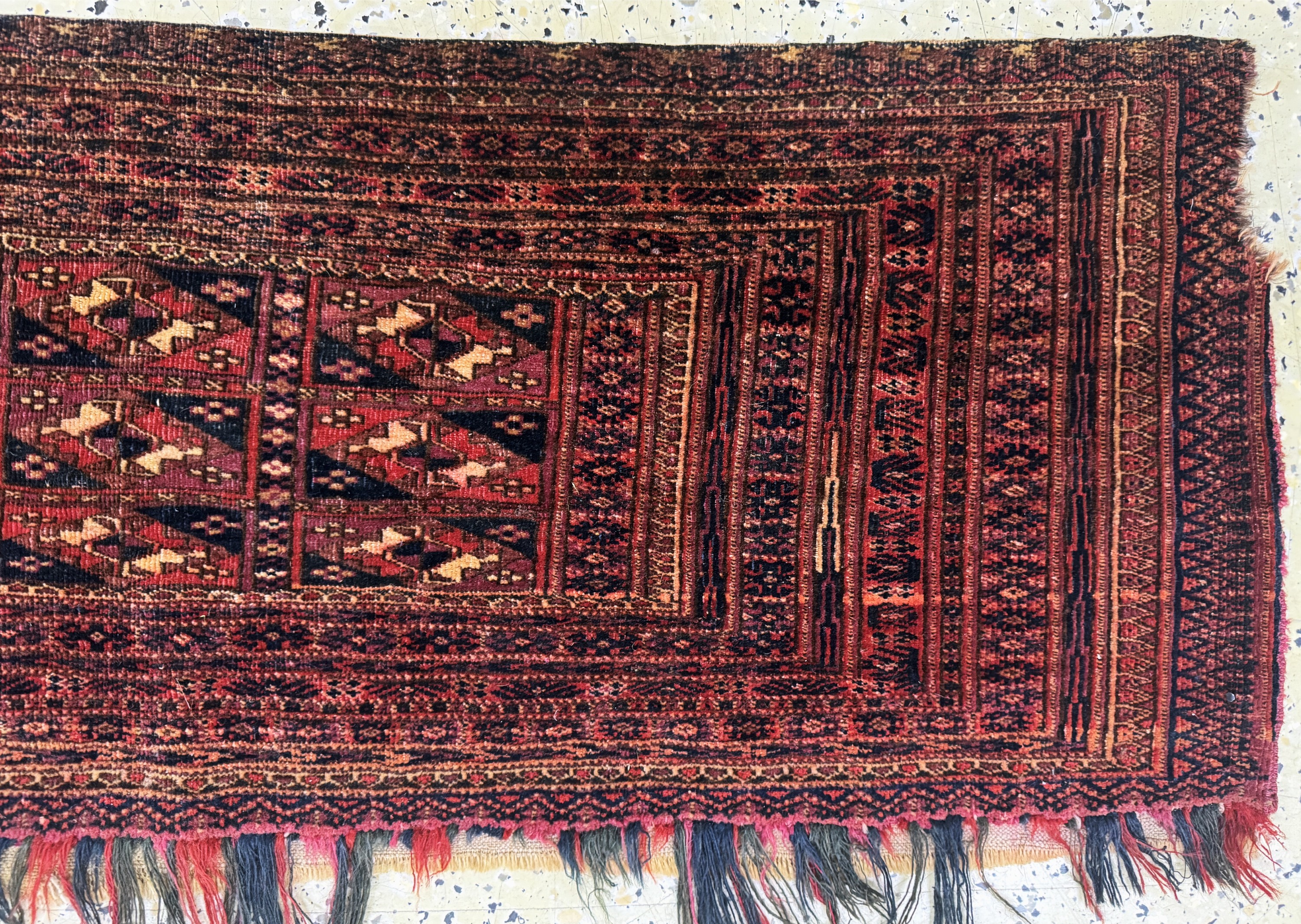 Detail b: 2 Lots Torba antik, Turkmenistan, um 1900, Wolle auf Wolle, ca. 110 x 40 cm, EHZ: 4