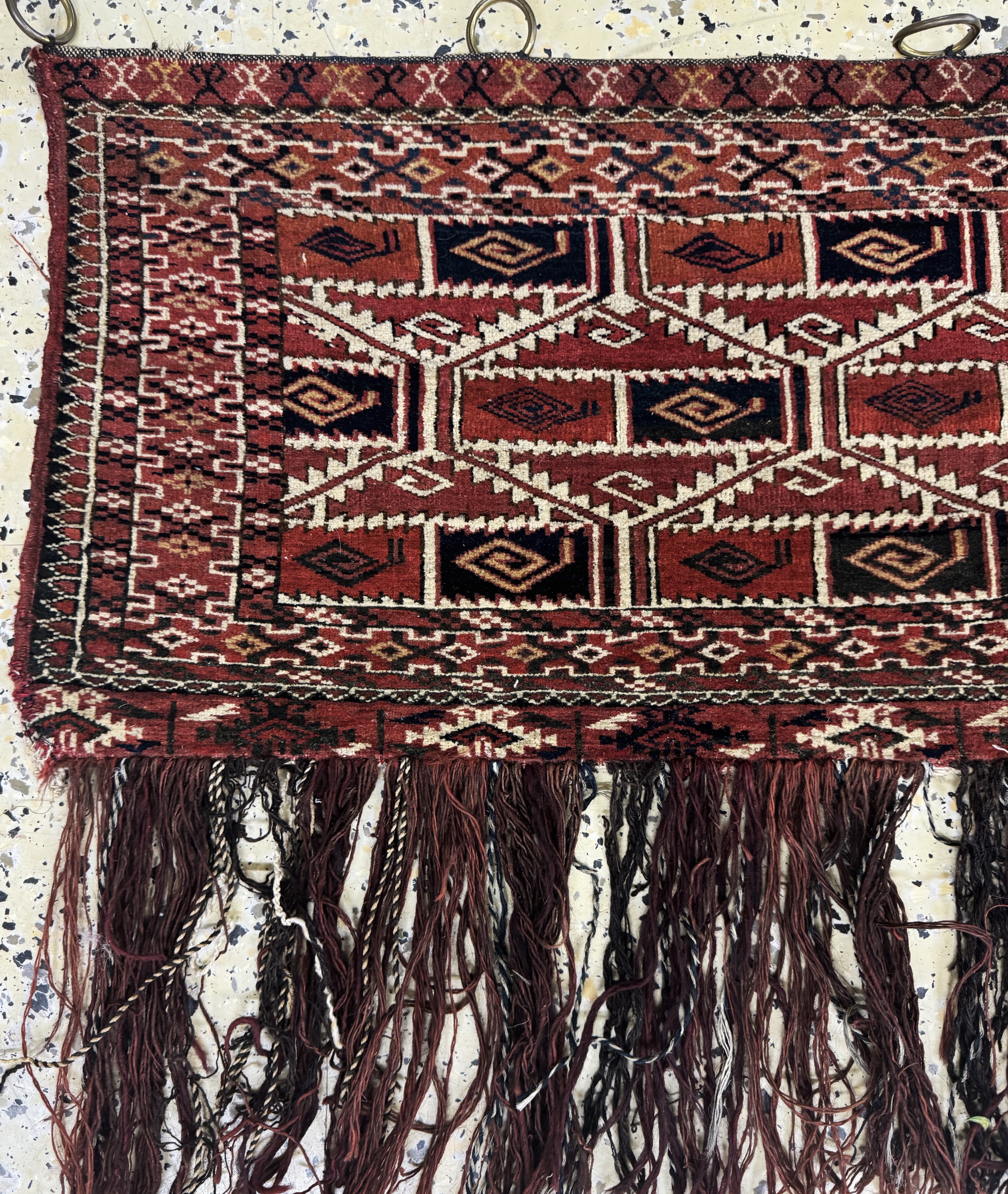 Detail d: 2 Lots Torba antik, Turkmenistan, um 1900, Wolle auf Wolle, ca. 110 x 40 cm, EHZ: 4