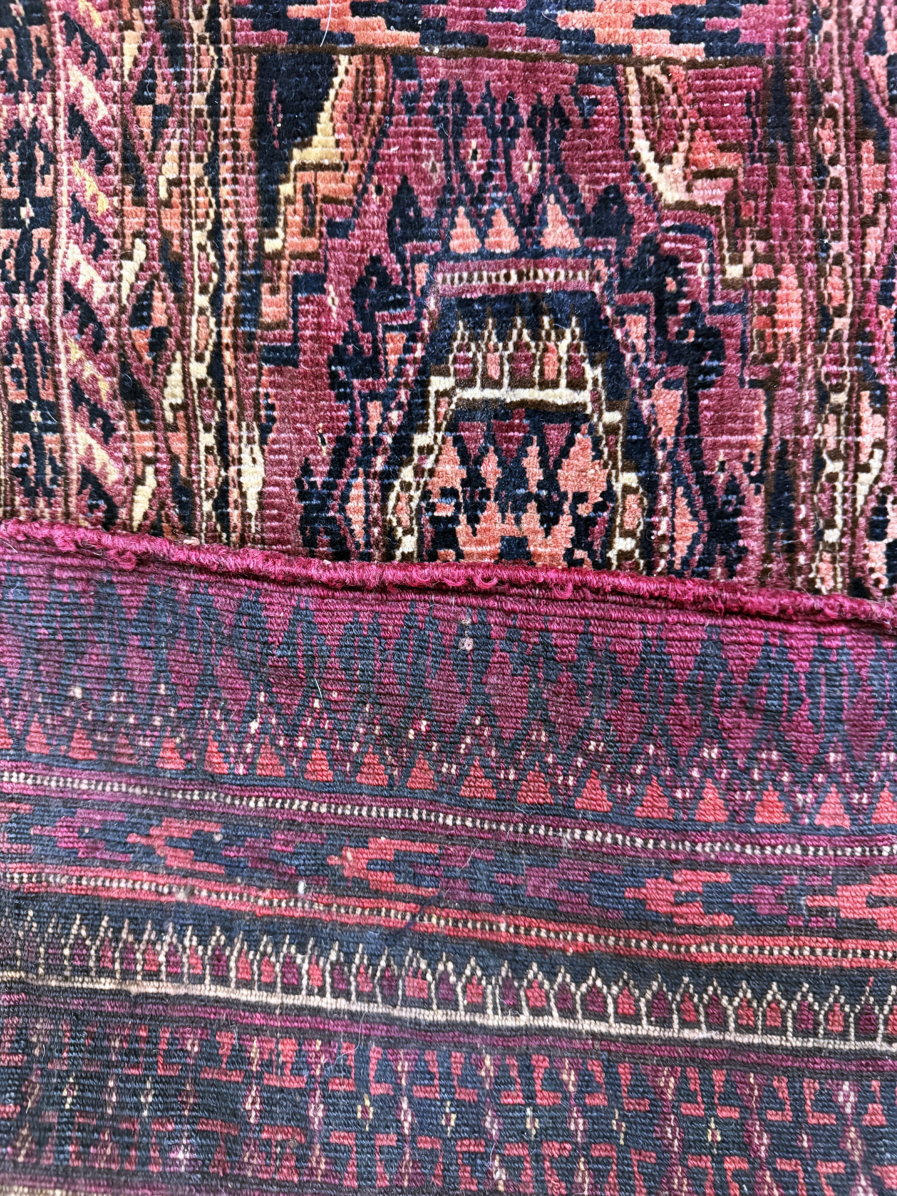 Detail c: 2 Lots Torba & Tschowal antik, Turkmenistan, um 1900, Wolle auf Wolle, ca. 155 x 85 cm & ca. 95 x 41 cm, EHZ: 4
