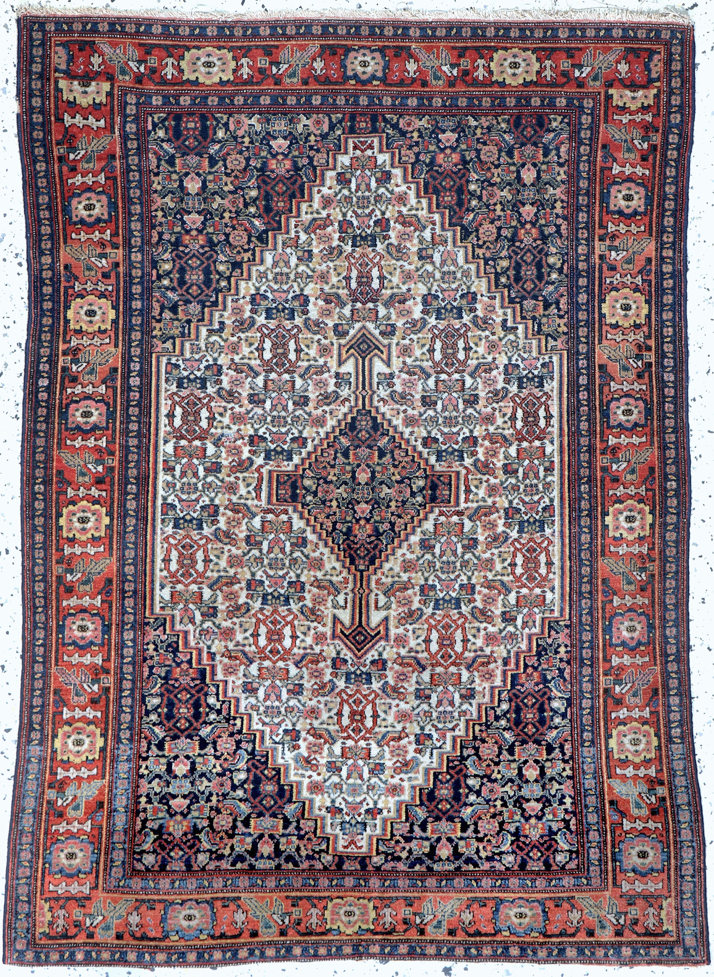 Image 27072840 - Senneh fein antik, Persien, 19.Jhd, Wolle auf Baumwolle, ca. 145 x 105 cm, EHZ: 3 ...