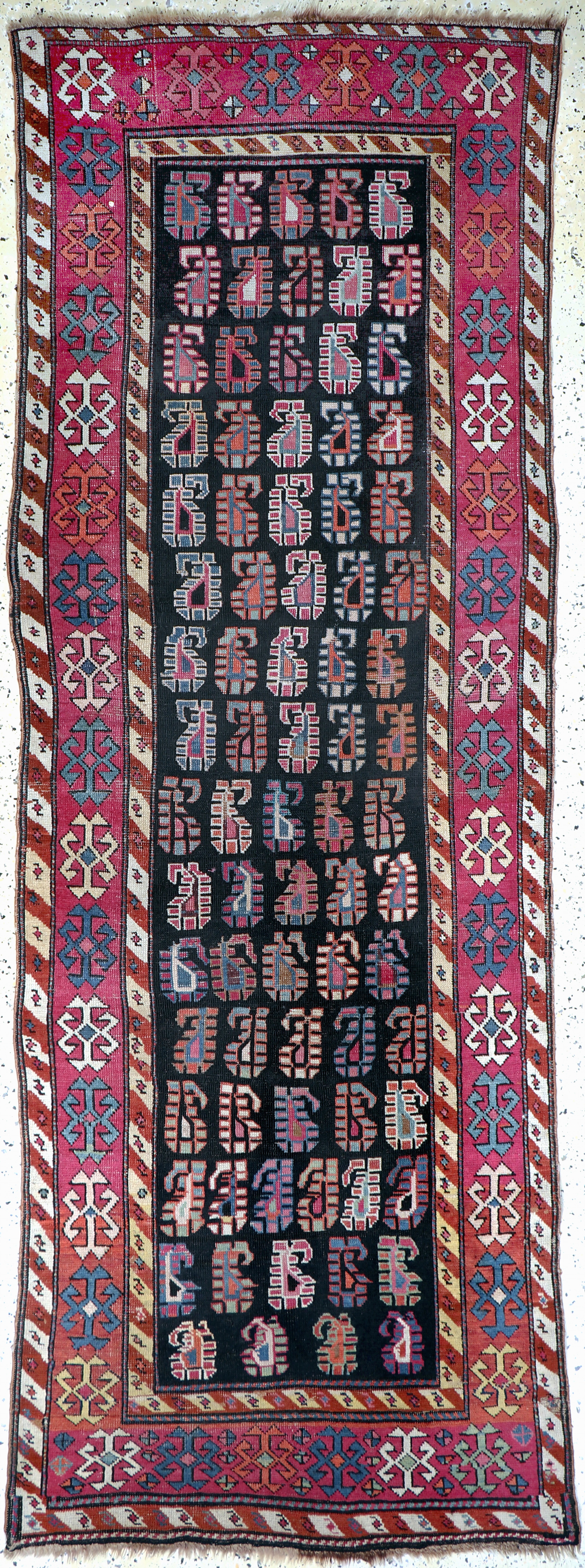 Image 27072841 - Antiker Karabagh Kazak, Kaukasus, 19.Jhd, Wolle auf Wolle, ca. 270 x 95 cm, EHZ: 3 ...